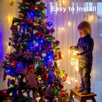 66Ft 200 LED String Lights Battery Operated, 12 Modes Christmas String Lights with Remote Timer Fairy Twinkle Lights for Indoor Outdoor Wedding Party Tree Decor(Multicolor)