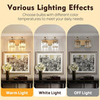 Modern Bathroom Vanity Light, 2-Light Gold Bathroom Lighting Fixtures Over Mirror, 12.6" Crystal Wall Light Sconce for Bathroom/Bedroom/Vanity, Includes LED Bulbs, Easy Installation
