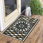 CHICHIC Welcome Door Mat 24 x 36 Inch Front Doormat Outdoors for Home Entrance Outdoors Mat for Outside Entry Way Doormat Entry Rugs, Heavy Duty Non Slip Rubber Back Low Profile, Flower