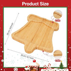 Christmas Serving Tray, Bell Shape Charcuterie Board, Bamboo Serving Platter Dish for Holiday Party Food Tray for Cheese Snack Fruit 10 x 8.7 x 0.6 Inches