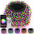 500LED Smart Color Changing Halloween Lights App Controlled, 175FT Waterproof RGB Music Sync Xmas String Light Multiple Modes, Christmas Lights with Remote & Timer Indoor Outdoor Halloween Decorations