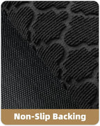 Color&Geometry Front Door Mat Outside Entrance, Heavy Duty Non Slip Low Profile Doormat for Entryway, Trap Dirt and Moisture Welcome Mats All-Weather, Easy Clean, Patio, Garage, 24"x48" Black
