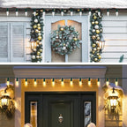 Brightever C3 Battery Operated Christmas Lights, 35FT 100LED Battery Powered Outdoor Christmas Lights with Timer & 8 Lighting Modes, Fairy Lighting for Garden House Tree Decoration, Warm White, 1-Pack