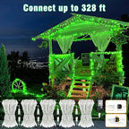 66FT 200 LED Christmas Lights Outdoor, Plug in Christmas String Lights Indoor, Waterproof & 8 Modes & Timer Function, Connectable Fairy Twinkle Light for Bedroom Room Yard Christmas Decor, Green