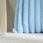 DEELAND Pack of 2,Double-Sided Faux Fur Plush Decorative Throw Pillow Covers Fuzzy Striped Soft Pillowcase Cushion Covers for Sofa Couch Bedroom Lightblue 20x20 inch