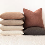 Foindtower Pack of 2 Textured Boucle Throw Pillow Covers Accent Solid Pillow Cases Cozy Soft Decorative Couch Cushion Case for Chair Sofa Bedroom Living Room Home Decor 18x18 Inch Dusty Orange Hazel