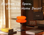 Mushroom Lamp for Bedroom,Mid Century Modern Lamp for Nightstand, Dimmable Retro Egg Tart Bedside Small Lamps,Unique Home Mushroom Decor Aesthetic Cute Table Lamps for Living Room (Orange)
