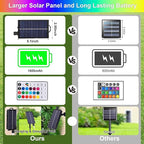 XEWEA Solar String Lights Outdoor, 40Ft 16 Colors 100 LED String Lights with 20 Modes Remote, Waterproof Solar Powered Lights for Garden Fence Paito Home Christmas Decorations
