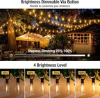 litogo 240FT Dimmable Patio Lights Waterproof, LED Outdoor String Lights with Shatterproof Edison Bulbs, Outside Hanging Light with Timer for Bistro Yard Tent Garden Camp