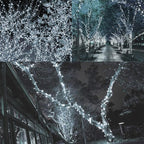 LJLNION 300 LED String Lights Outdoor Indoor, Extra Long 98.5FT Super Bright Christmas Lights, 8 Lighting Modes, Plug in Waterproof Fairy Lights for Holiday Wedding Party Bedroom Decorations ( White)