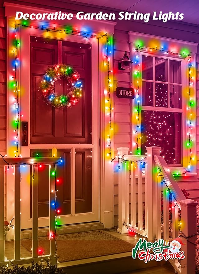 Brightown 4 Pack Solar String Lights Outdoor, Total 288Ft 800 LED Twinkle Fairy Lights Waterproof with 8 Modes Auto On/Off for Patio Tree Garden Party Home Wedding Christmas Decorations (Multicolor)