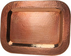 Sertodo Copper, Thessaly Rectangle Platter, Hand Hammered 100% Pure Copper