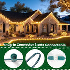 Vintage C9 Christmas Lights Outdoor, 50 FT C9 String Lights with 50 Clear Bulbs, Waterproof Christmas Tree Light for Outdoor Indoor Xmas Roofline Backyard Garden Patio Home Holiday Decor, Green Wire