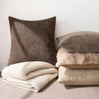 MIULEE Pack of 2 Decorative Throw Pillow Covers Soft Chenille Lumbar Accent Throw Pillows Solid Textured Cushion Covers for Couch Sofa Bedroom Living Room 20x12 Inch, Chocolate
