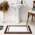 GRANNY SAYS Microfiber Bathroom Rugs Non Slip Washable, Water Absorbent Bathroom Mats for Tub, Soft Bath Mats for Bath Floor & Shower, Bath Rug, 24" x 36", Brown Bath Rugs