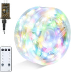 Joiedomi 600 LED Christmas Lights Outdoor,197 FT Multicolor Christmas Tree Lights with 8 Modes Timer, PVC Clear Wire String Lights with Reel for Indoor Outdoor Holiday Xmas Eve Night Decorations