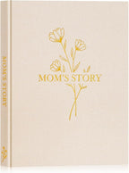 Lanpn Mom Life Story Book Journal with 270+ Prompts, Linen Hardcover Mother Story Guided Journal, Mom Memory Keepsake Book to Fill Out, Mother's Day Birthday Christmas Gift for Mom, Beige