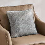 FUTEI Beige Decorative Throw Pillow Covers 18x18 Inch Set of 2,Soft Faux Raccoon Fur Textured Cushion Case,Modern Home Luxurious Decor for Couch Bed Living Room