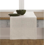 Solino Home Linen Light Natural Table Runner 156 Inches Long - Athena, 100% Pure Linen Dining Table Runner 14 x 156 Inch for Fall, Autumn, Thanksgiving