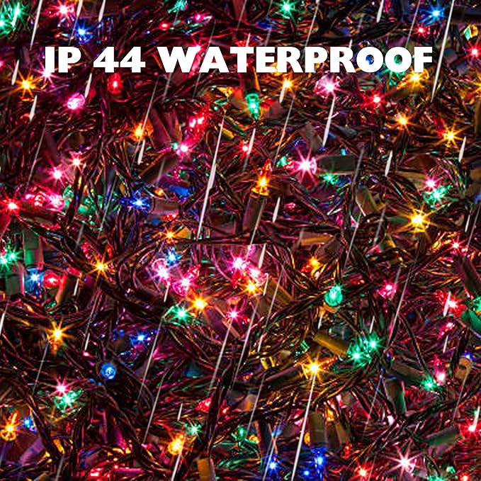 FUNPENY Halloween Mini Clear String Lights, 110V UL Certified Fairy Lights for Indoor Outdoor Christmas Tree Xmas Party Holiday Home Decorations (2 x 150 Count, Multi-colored)