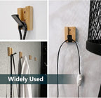 JSVER Wooden Wall Hooks Wall Mounted Wall Hooks, Single Organizer Hook Rack, Folding Wood Wall Hangers, Wall Coat Rack Hooks for Hanging Clothes, Hats, Bags, Towels, Keys (6PCS/Set)