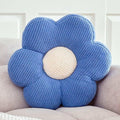Flower Pillow, Cute Daisy Decorative Pillow for Bed, Soft Home Decor Floor Seating Cushion (Blue, 19.6 Inches)
