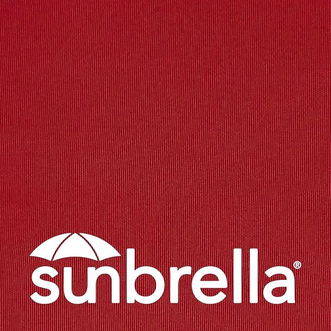 Outdoor Sunbrella Decorative Pillows with Triple Coconut Buttons Pack of 4, 18" x 18" Outdoor Pillow Set for Couch Bed Throw Patio Sofa, Canvas Logo Red/Specrtum Indigo
