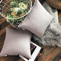Jeanerlor SureGuard Pillowcase Cousion Cover Decor Cotton Linen with Unique Design to Embellish Study Room/House/Office Set of 2, 20"x20"(50 x 50cm), Silver Grey