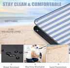 Picnic Outdoor Blankets Waterproof Extra Large - Beach Mat Sand Free Foldable with Carry Strap | Portable Camping Blanket | Park Blanket for Grass , Hiking, Travel, Concerts, Indoor (Cerulean Blue)