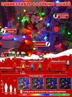 Upgraded 250 LED C6 Connectable Christmas String Lights Multicolor, 82FT Waterproof Christmas Twinkle Light Outdoor, Plug in Fairy Lights Indoor with 13 Modes & Timer for Christmas Tree Decorations
