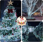 100FT 2000 LED Cluster Christmas Lights, Christmas Tree Lights Outdoor Indoor with 8 Modes & Timer & Remote, Firecrackers String Lights Waterproof for Garland Party Xmas Decorations, Cool White