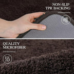 Walensee Large Bathroom Rug (24 x 40, Brown) Extra Soft and Absorbent Shaggy Bath Mat Machine Washable Microfiber Non Slip Luxury Floor Mat