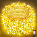 300 LED Christmas Lights Outdoor Indoor 100ft Connectable Warm White Christmas Lights 8 Modes Clear Wire Waterproof, Plug in Twinkle Fairy String Light for Bedroom Wedding Party Xmars Tree Decorations