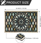 CHICHIC Welcome Door Mat 17x 30 Inch Front Doormat Outdoors for Home Entrance Outdoors Mat for Outside Entry Way Doormat Entry Rugs, Heavy Duty Non Slip Rubber Back Low Profile, Flower