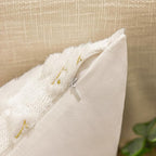 AQOTHES Christmas Tree Decorative White Throw Pillow Covers 20x20 Set of 2, Faux Fur Farmhouse Throw Pillows Cushion Cases for Xmas Winter Holiday Home Decor