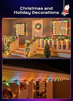 C9 LED Christmas Lights Outdoor, 50 FT 50 Colored Bulbs Vintage C9 Connectable String Lights for Christmas Tree Roofline Patio Garden Backyard Holiday Party Indoor Outdoor Decoration, Green Wire