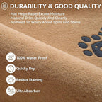 Dirt Trapping Outdoor Welcome Mats, 24x35 Durable Non-Slip Door Mat Outside Entrance, Low Profile Easy Clean Doormat for Patio Porch Front Indoor Entryway, Brown
