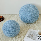 Ball Pillow, Decorative Round Pillow for Couch n, Circle Throw Pillows, Perfect Ball Pillows for Couch, Stylish Decorative Pillows, Versatile Round Throw Pillow (Grey Blue, Mini-8.6 Inches)