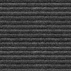 House, Home and More Indoor Outdoor Double-Ribbed Carpet Runner with Skid-Resistant Rubber Backing - Smokey Black - 4 Feet x 20 Feet