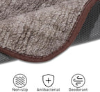 Bath Mats 30x20 Non-Slip Absorbent Bathroom Rug, Quick Dry Machine Washable Shower Tub Mat with Rubber Backing, Soft Floor Carpet for Bathroom Decor Bark Brown