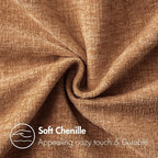 MIULEE Pack of 2 Brown Throw Pillow Covers 12x20 Inch Soft Chenille Pillow Covers for Sofa Living Room Couch Solid Dyed Cases