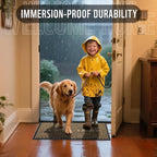 Yimobra Welcome Mat Outdoor Indoor, All-Season Waterproof Front Door Mat Outside Entrance, All-Weather Heavy Duty Non-Slip Doormat, Low Profile Porch Patio Entrance Mats, 60x36, Coffee