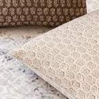 Foindtower Set of 2 Decorative Neutral Floral Print Throw Pillow Covers Vintage Accent Farmhouse Cushion Covers Boho Home Decor for Sofa Couch Chair Bedroom Living Room,22×22 Inch,Ivory Beige
