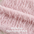 FUTEI Pink Decorative Throw Pillow Covers 12x20 Inch Set of 2,Soft Fluffy Faux Feather Texture Lumbar Pillow Cases,Modern Home Luxury Decor for Couch Bed Living Room
