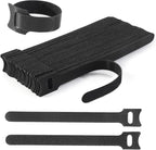 Reusable Cable Ties, 60 PCS 8 Inches Adjustable Cord Straps Wire Organizer Cord Wrap and Hook Loop Cable Management