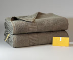 Extra Absorbent Organic Cotton Bath Towels, Soft & Plush, Made in Japan, Oeko-Tex Class 1 Certified, 28 x 53 inch, OliveGreen(Marked as Dark Gray), Pack of 2 – Proof of Purity