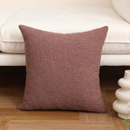 Jeneoo Dusty Rose Decorative Square Thick Accent Throw Pillow Covers Fine Textured Boucle Couch Cushion Case for Sofa Decor, Set of 1, 24 x 24 Inch