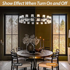 36" K9 Crystal Chandeliers, Round Black Chandeliers for Dining Room, Living Room, Dining Room Chandelier Over Table, Chandelier for Bedroom Foyer Bathroom Includes Bulbs