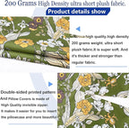 Decorative Throw Pillow Covers Set of 2 Green Pillow Covers 20x20 inch Soft Short Plush Square Freesia Floral Throw Pillows,Farmhouse Outdoor Pillow Covers for Couch Sofa Bed Living Room