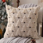 Christmas Pillow Covers 26x26 inch Set of 2 Christmas Decorations Soft Plush Faux Fur Wool Beige Xmas Tree Throw Pillow Cases Winter Holiday Decor for Sofa Living Room PT002C26